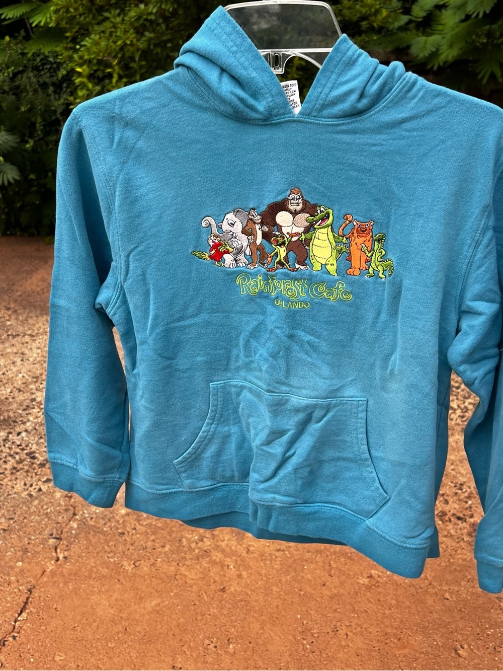 RAINFOREST Teal Kids Graphic Tee with Jungle Characters